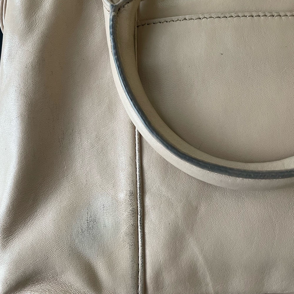 Belle Badgley Mischka tan leather crossbody purse - Picture 9 of 9